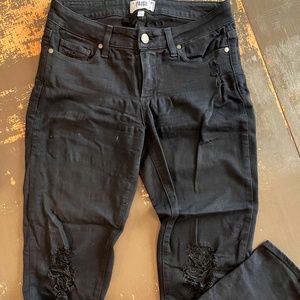 Paige Denim, Vertigo ankle, black distressed, 27